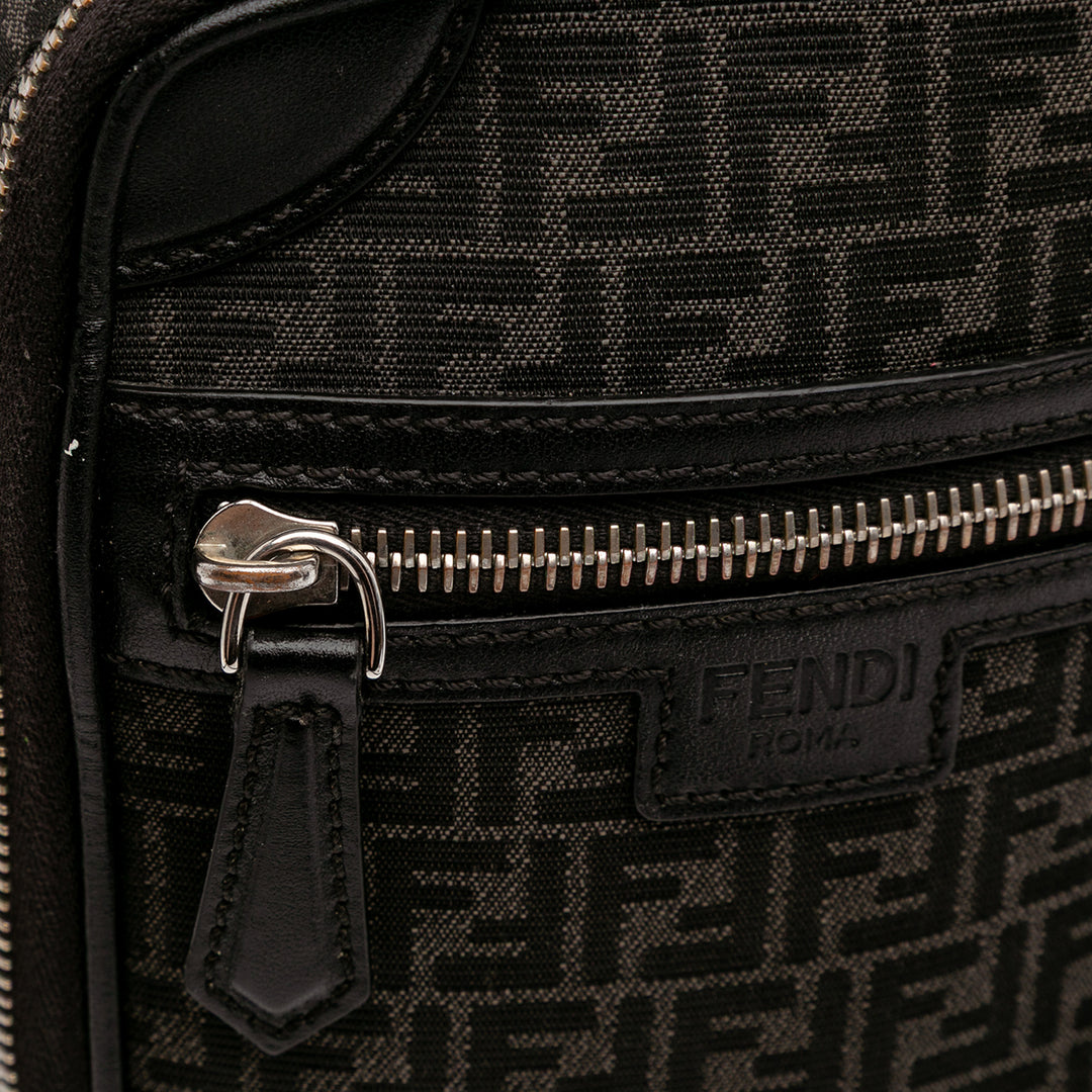 Mini Zucchino Recycled Jacquard Trolley Satchel Black - Gaby Paris