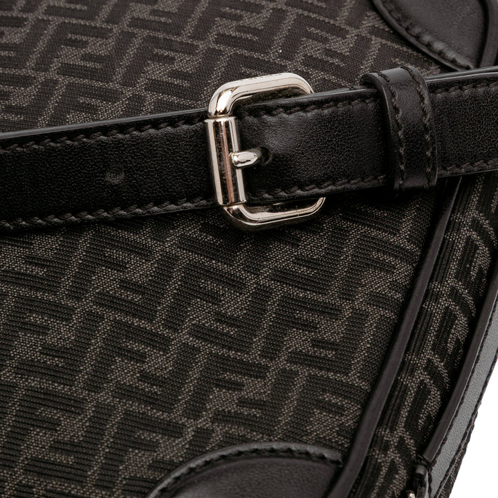 Mini Zucchino Recycled Jacquard Trolley Satchel Black - Gaby Paris
