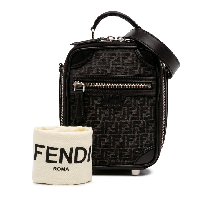 Mini Zucchino Recycled Jacquard Trolley Satchel Black - Gaby Paris