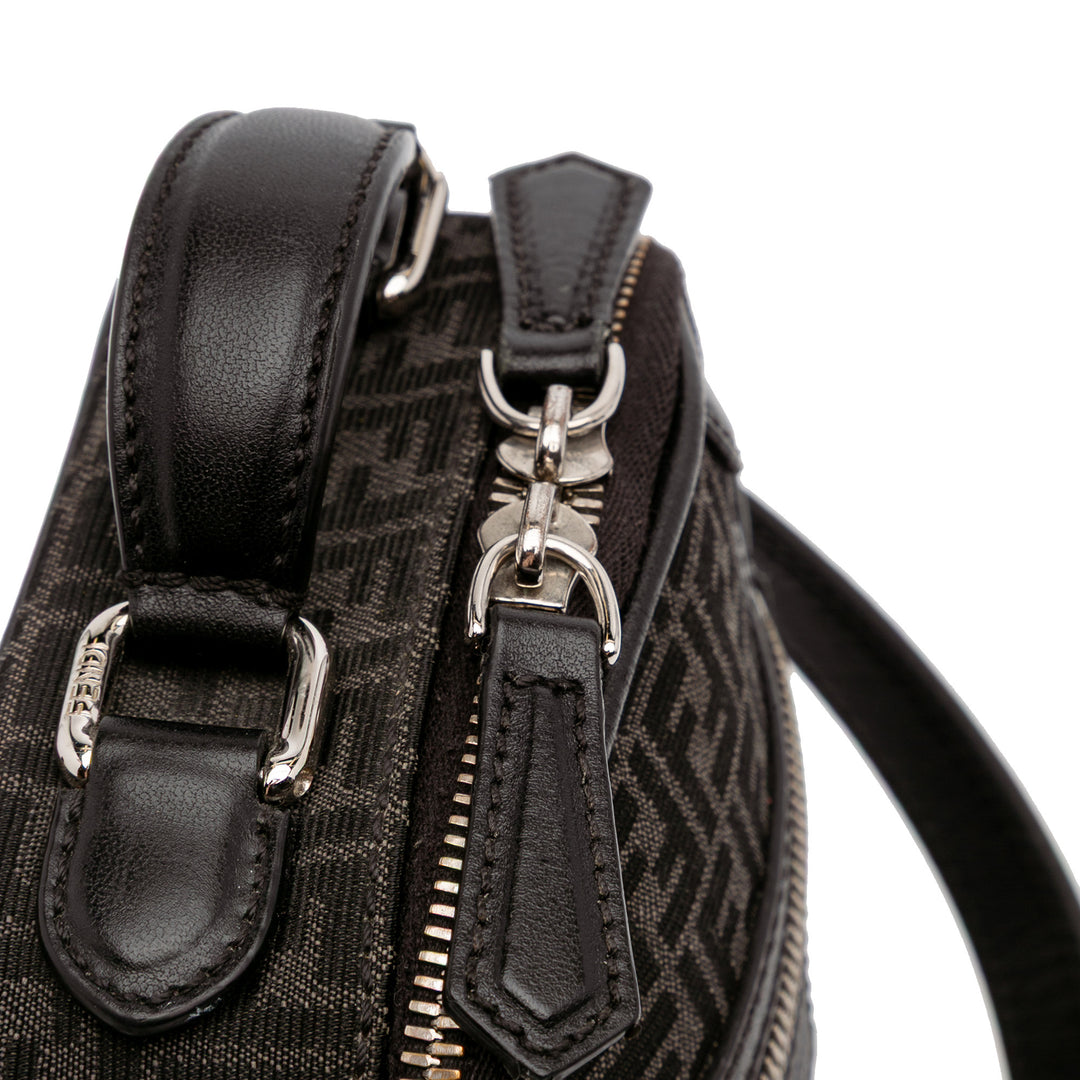 Mini Zucchino Recycled Jacquard Trolley Satchel Black - Gaby Paris