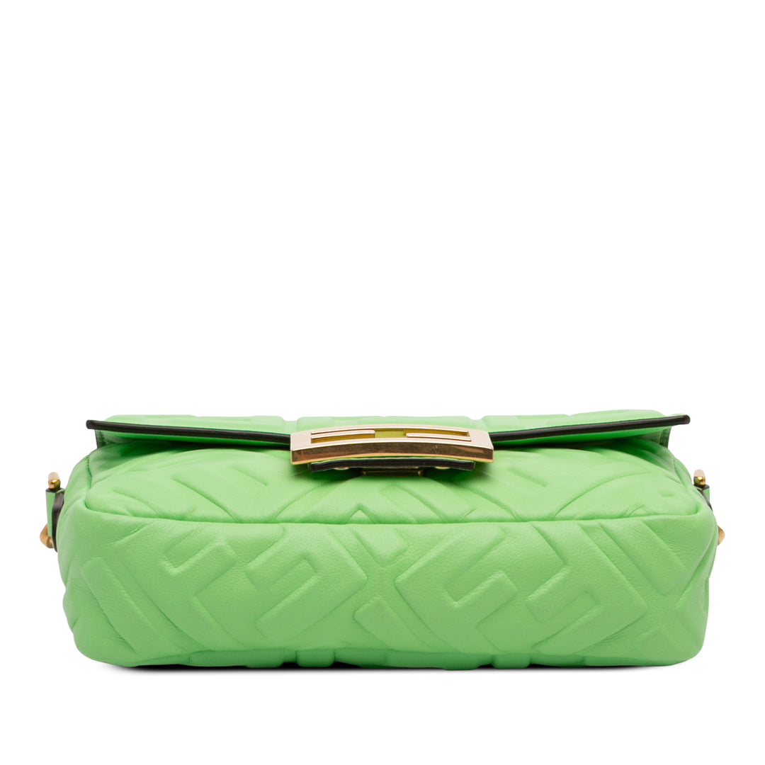 Fendi Mini Zucca embossé Cuir Baguette Sac