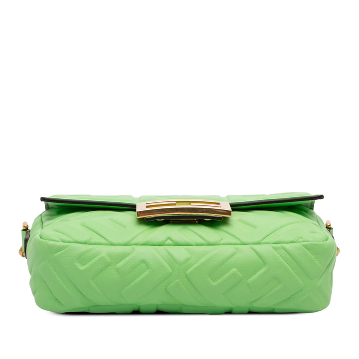 Fendi Mini Zucca embossé Cuir Baguette Sac