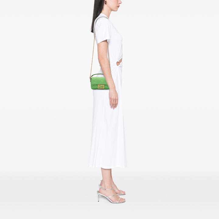 Fendi Mini Zucca embossé Cuir Baguette Sac