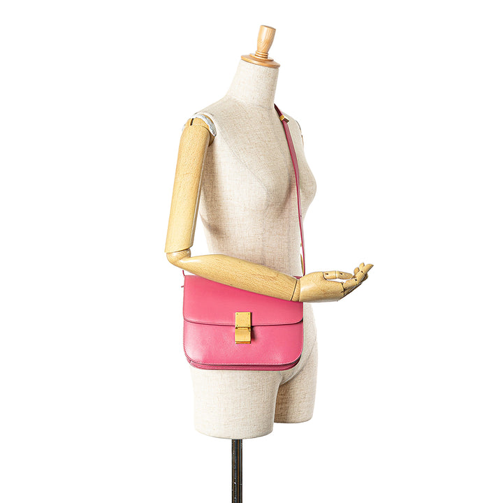 Medium Calfskin Classic Box Pink - Gaby Paris