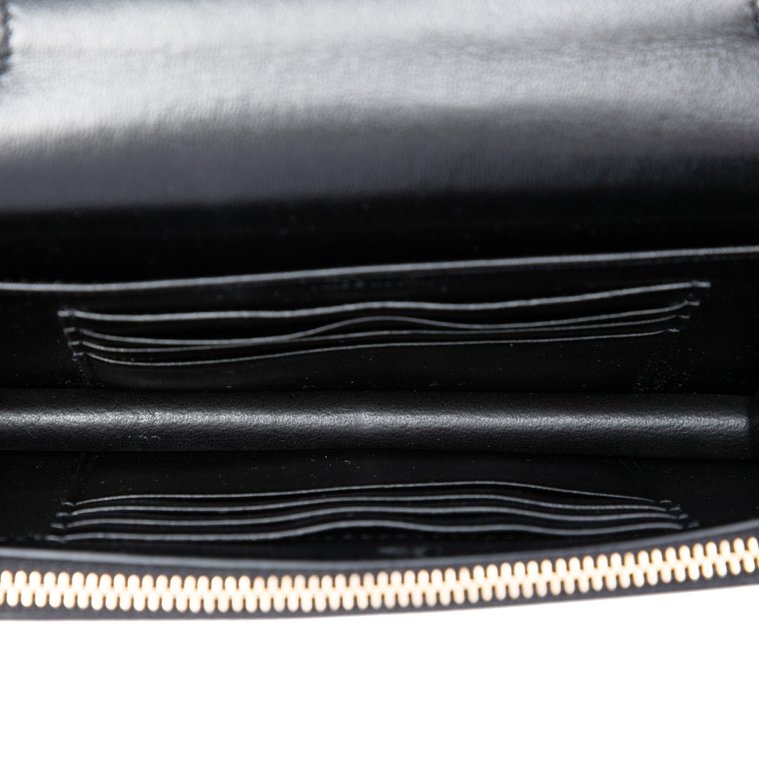 Saint Laurent Metallic Striped Fabric Monogram Kate Sac porté croisé
