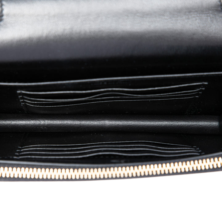 Saint Laurent Metallic Striped Fabric Monogram Kate Sac porté croisé