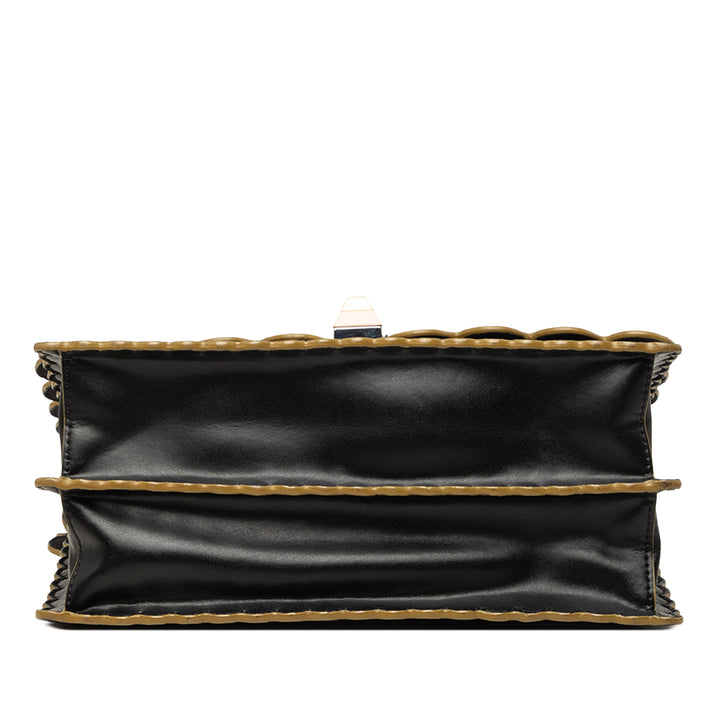 Scalloped Kan I Sac Moyen Noir