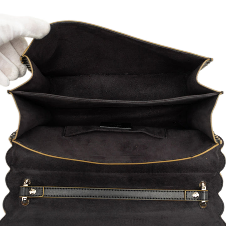 Scalloped Kan I Sac Moyen Noir