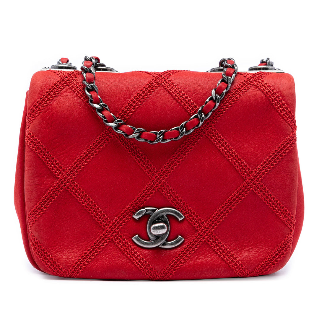 Chanel Mini CC Iridescent Cuir de veau Diamond Stitch à rabat