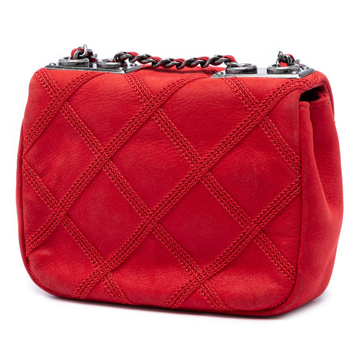 Chanel Mini CC Iridescent Cuir de veau Diamond Stitch à rabat