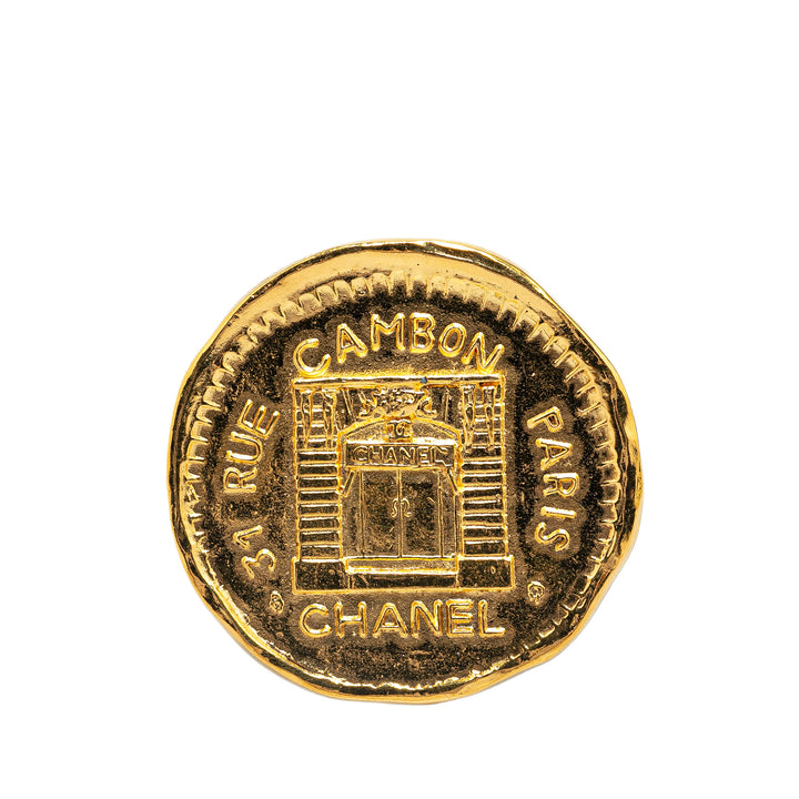 Gold Plated 31 Rue Cambon Brooch Gold - Gaby Paris