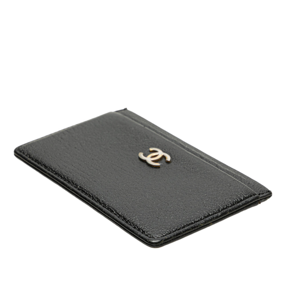 CC Goatskin Card Holder Black - Gaby Paris
