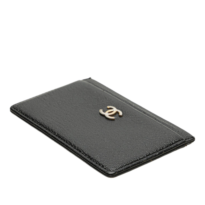 CC Goatskin Card Holder Black - Gaby Paris