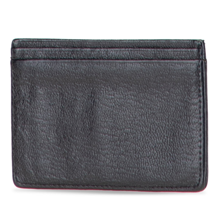 CC Goatskin Card Holder Black - Gaby Paris