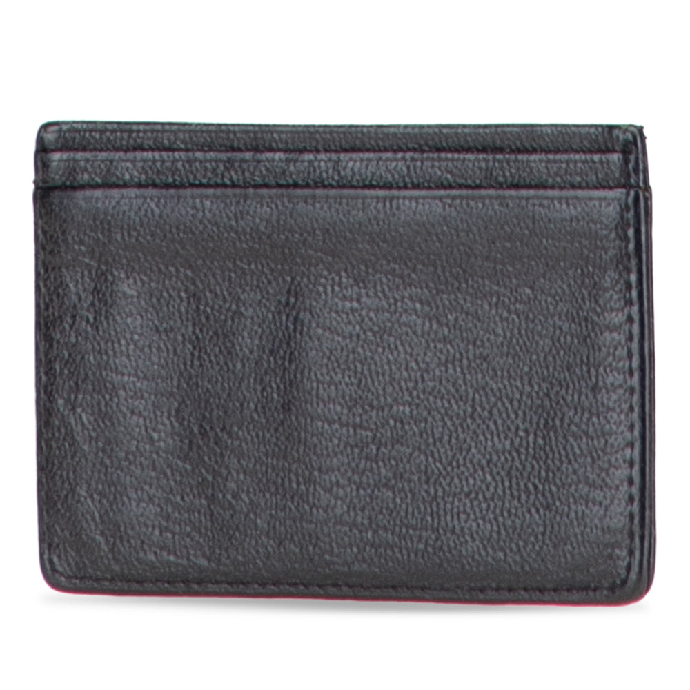 CC Goatskin Card Holder Black - Gaby Paris