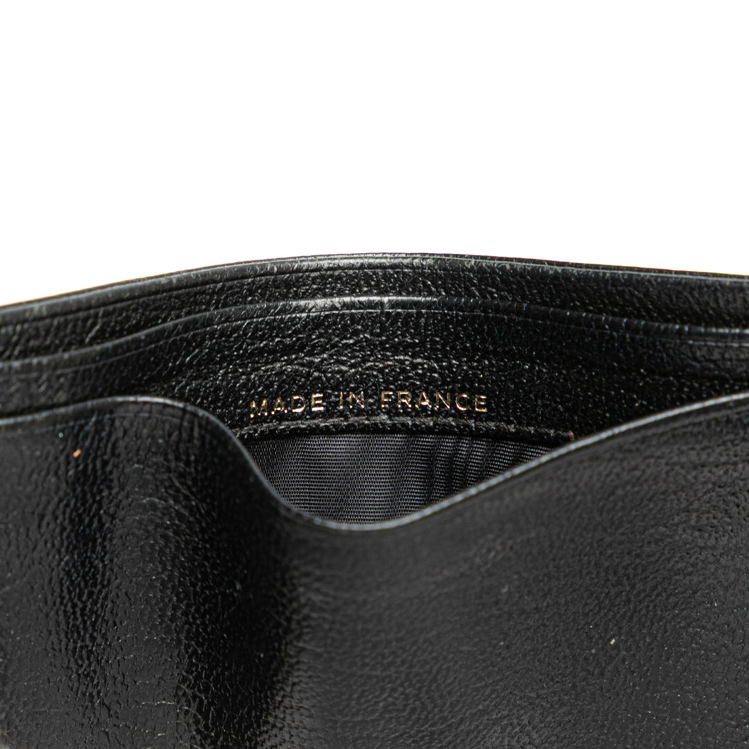 CC Goatskin Card Holder Black - Gaby Paris