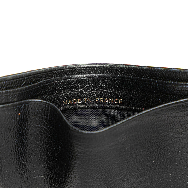 CC Goatskin Card Holder Black - Gaby Paris