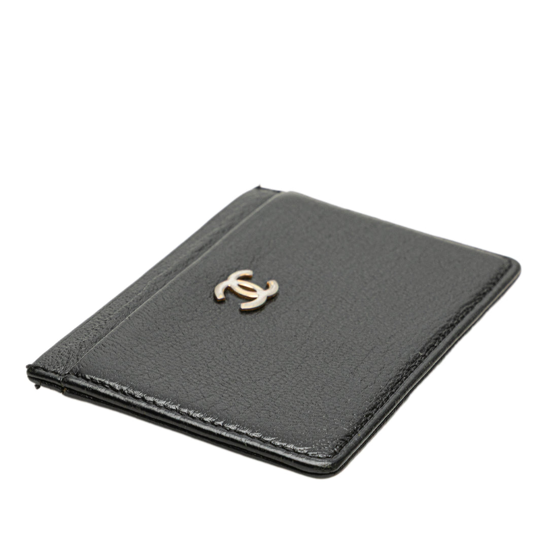 CC Goatskin Card Holder Black - Gaby Paris