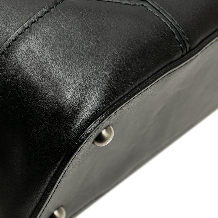 Leather Handbag Black - Gaby Paris