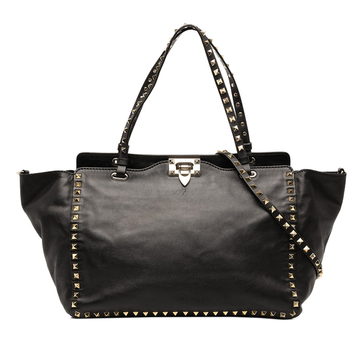 Valentino Rockstud Trapeze Sac Moyen Noir