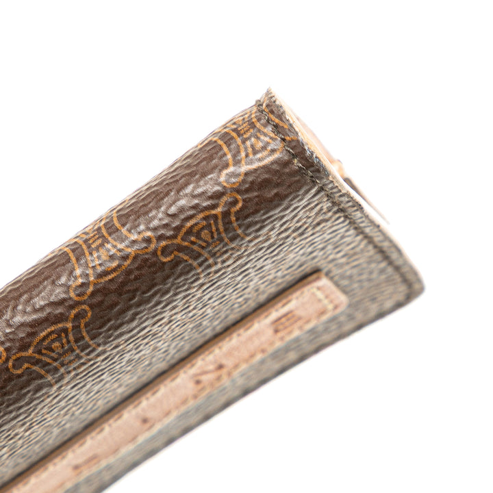 Macadam Coated Canvas Coin Pouch Brown - Gaby Paris