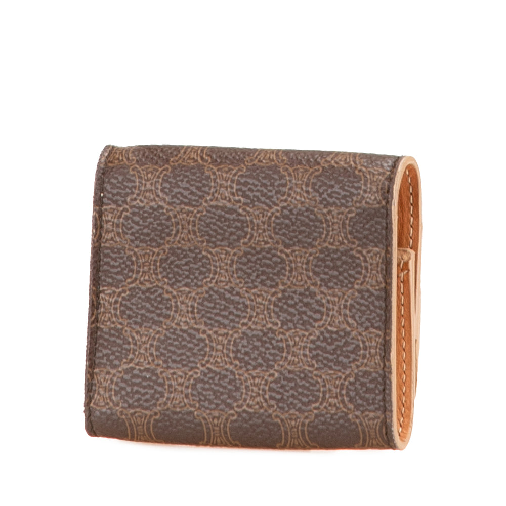 Macadam Coated Canvas Coin Pouch Brown - Gaby Paris