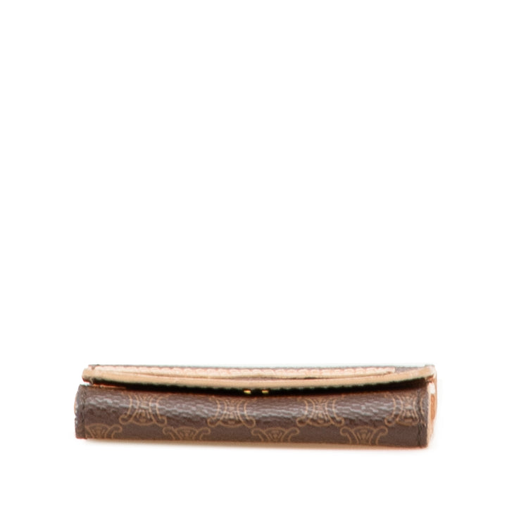 Macadam Coated Canvas Coin Pouch Brown - Gaby Paris