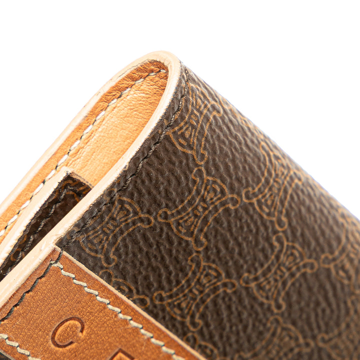 Macadam Coated Canvas Coin Pouch Brown - Gaby Paris