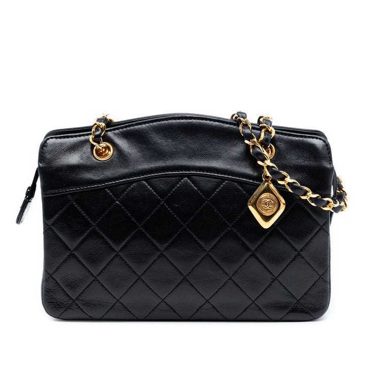 Chanel CC Matelassé Cuir d’agneau Zip Sac à main