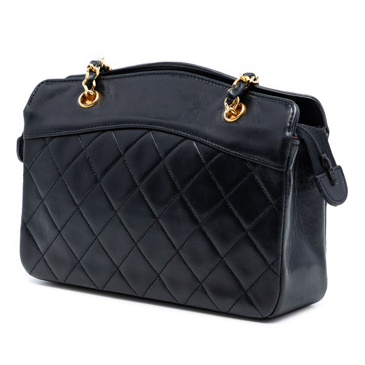 Chanel CC Matelassé Cuir d’agneau Zip Sac à main