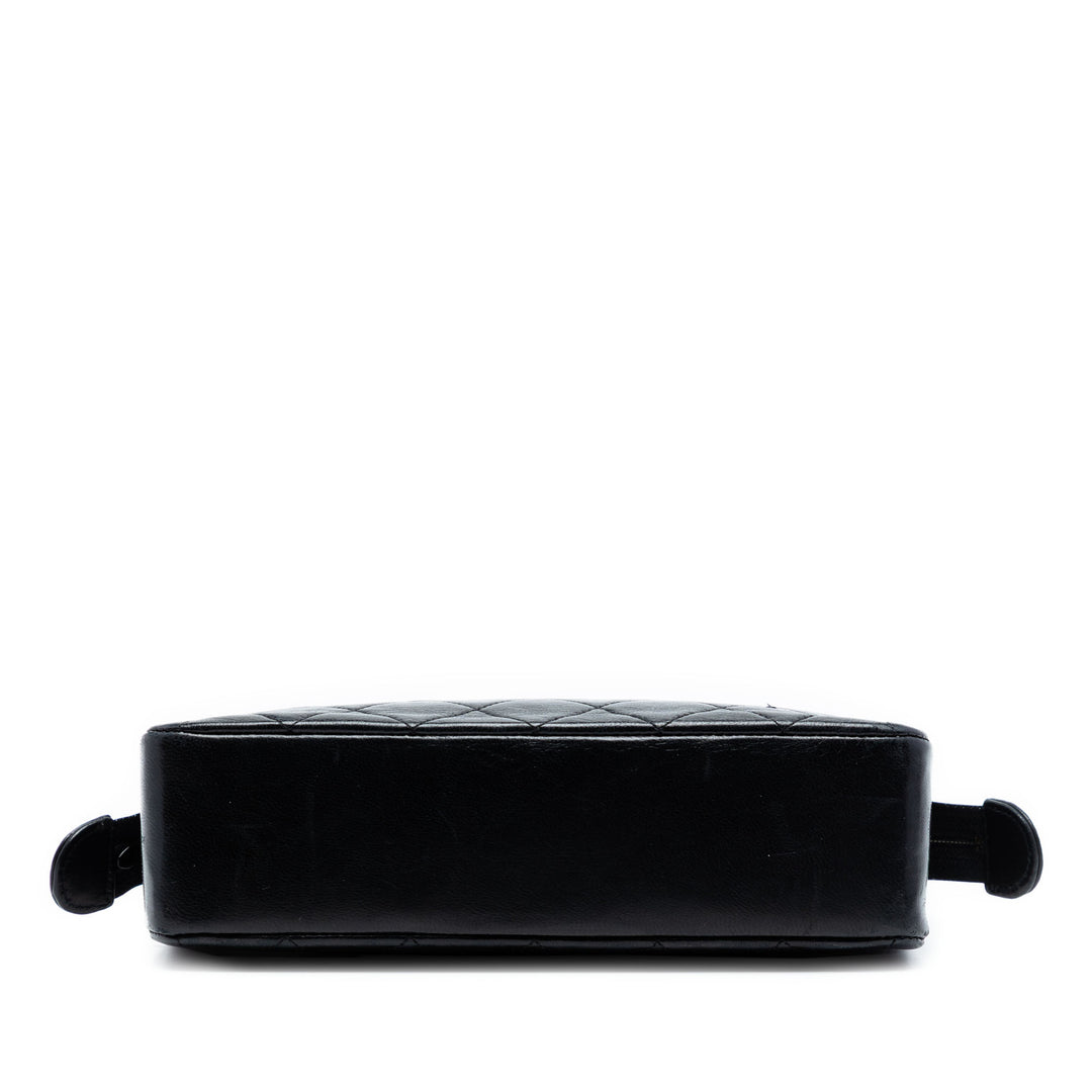 Chanel CC Matelassé Cuir d’agneau Zip Sac à main