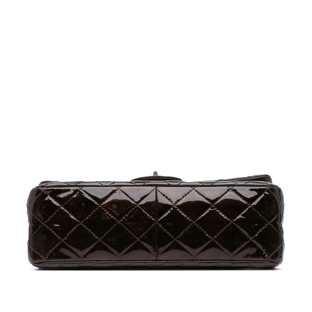 Reissue 2.55 Quilted Patent Double Flap 227 Brown - Gaby Paris