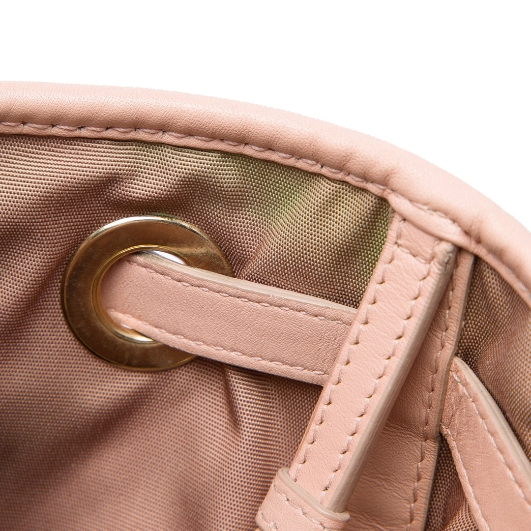 Dior Cannage Panarea Cabas Grand Toile enduite Rose – vue 6 – GABY PARIS