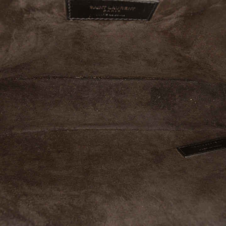 Saint Laurent Large Croc embossé Cuir Charlotte à rabat Sac
