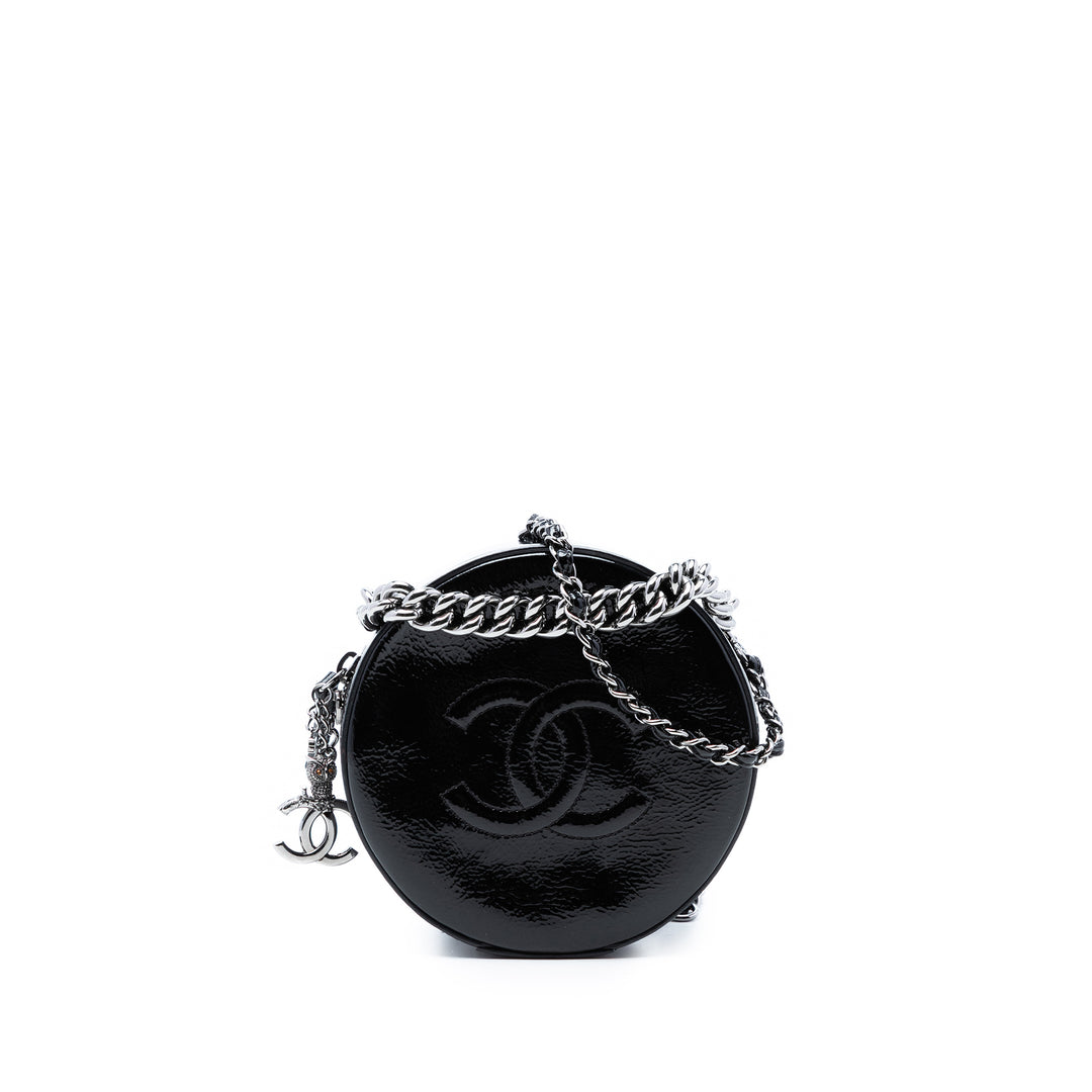 Chanel Cuir verni Rond As Earth Sac