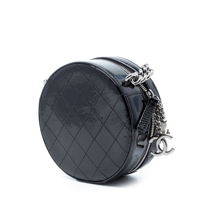Chanel Cuir verni Rond As Earth Sac