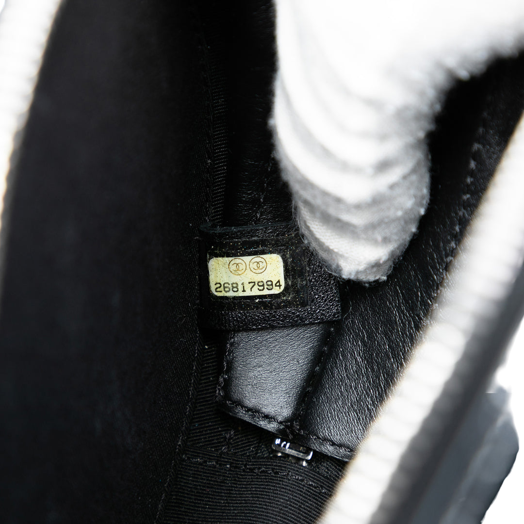 Chanel Cuir verni Rond As Earth Sac