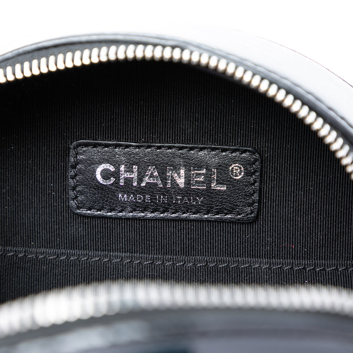 Chanel Cuir verni Rond As Earth Sac