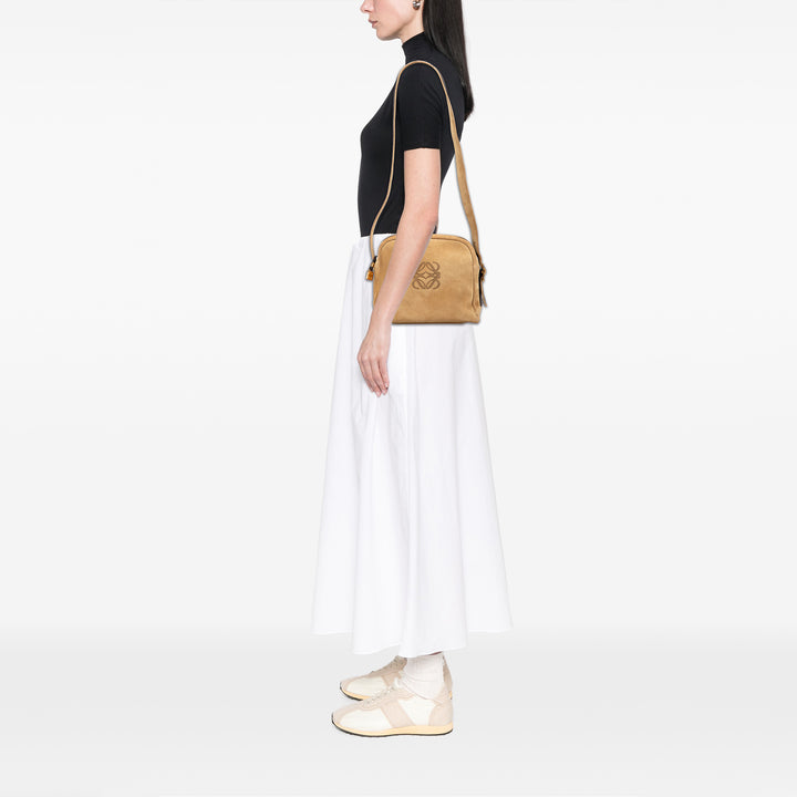 LOEWE Daim Anagram Sac porté croisé Marron