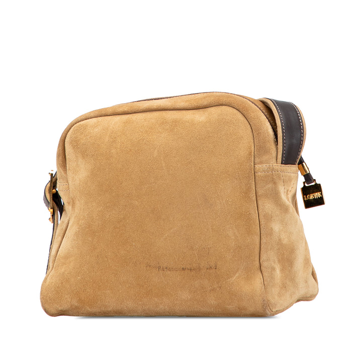LOEWE Daim Anagram Sac porté croisé Marron