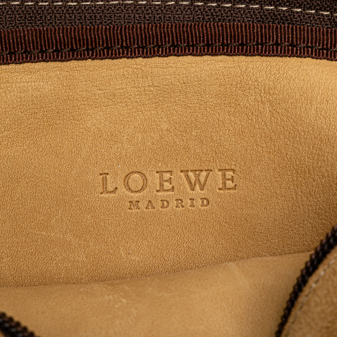LOEWE Daim Anagram Sac porté croisé Marron