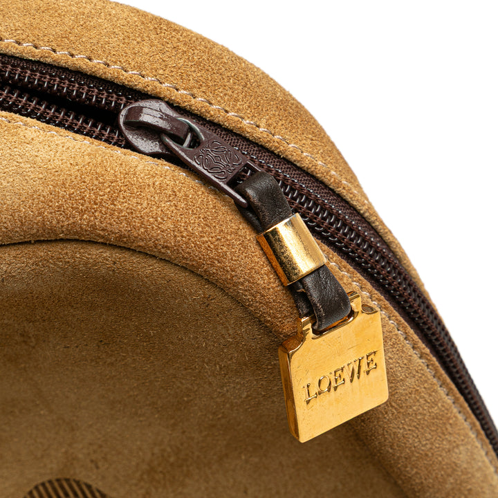 LOEWE Daim Anagram Sac porté croisé Marron