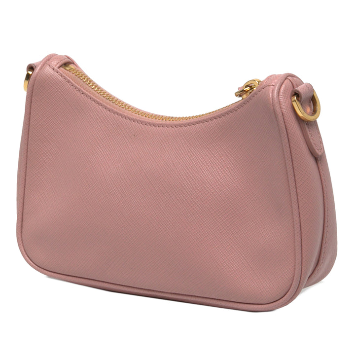 Prada Sac à main Re Edition 2005 Saffiano Mini Rose – vue 3 – GABY PARIS