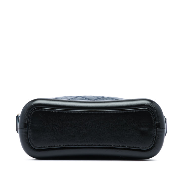 Chanel Bicolore vieilli Gabrielle Sac Petit Cuir de veau Noir