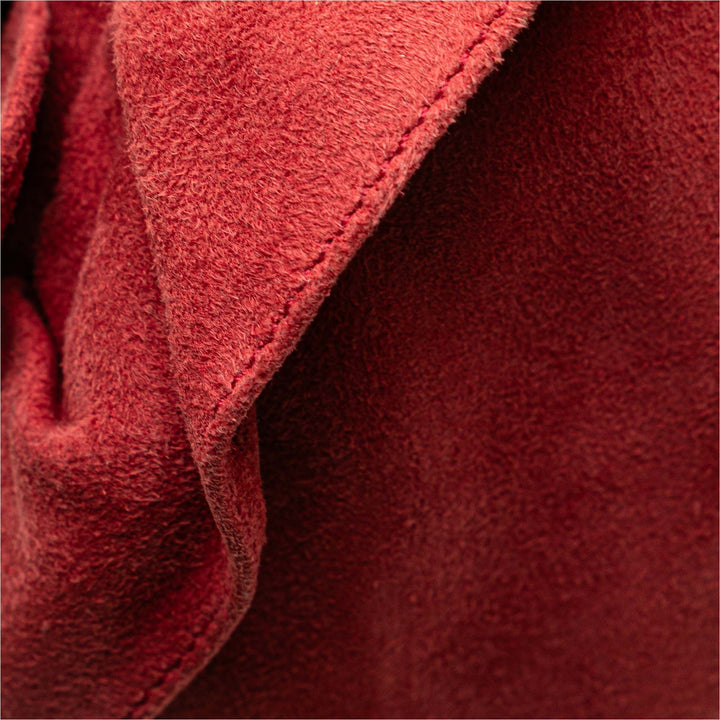 Suede Nadja Rose Shoulder Bag Red - Gaby Paris