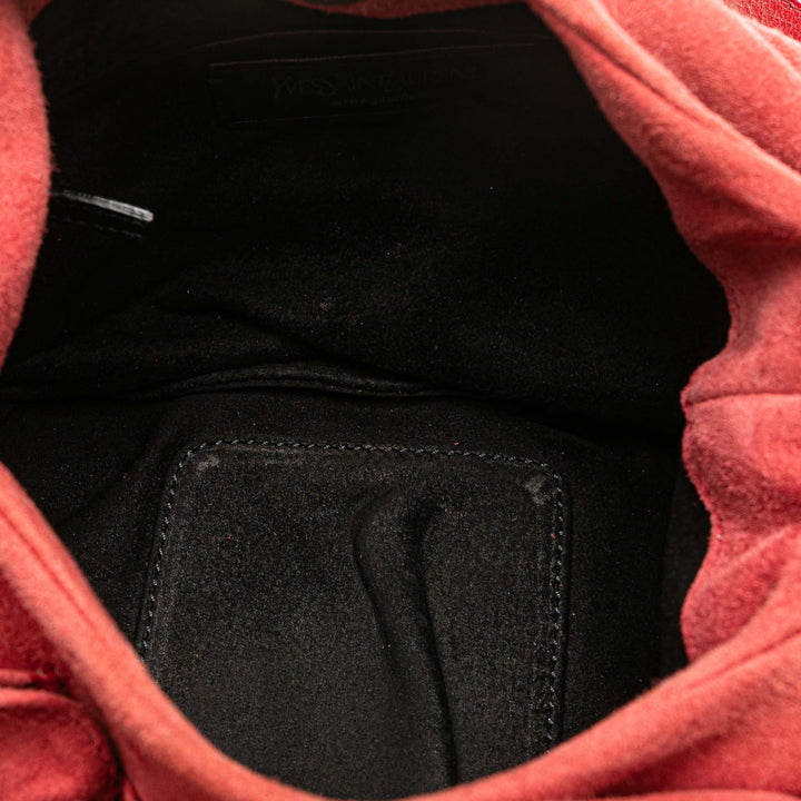 Suede Nadja Rose Shoulder Bag Red - Gaby Paris