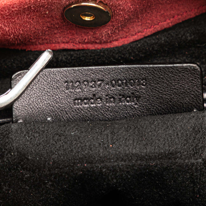 Suede Nadja Rose Shoulder Bag Red - Gaby Paris