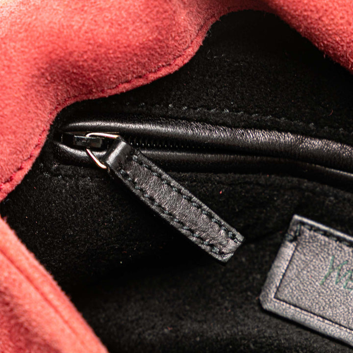Suede Nadja Rose Shoulder Bag Red - Gaby Paris