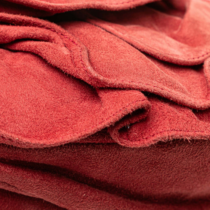 Suede Nadja Rose Shoulder Bag Red - Gaby Paris