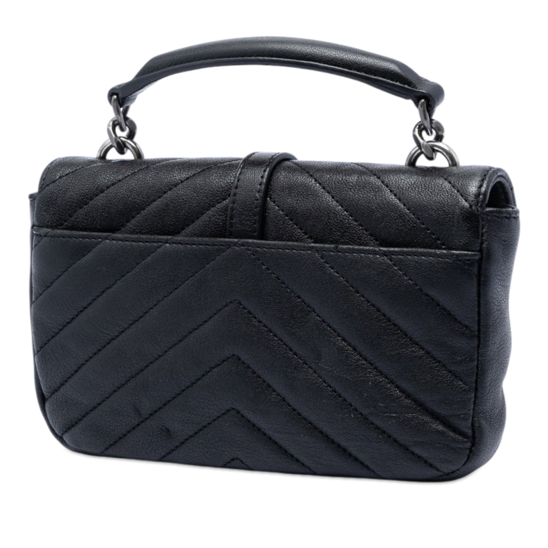Chevron College Sac Mini de mouton Noir
